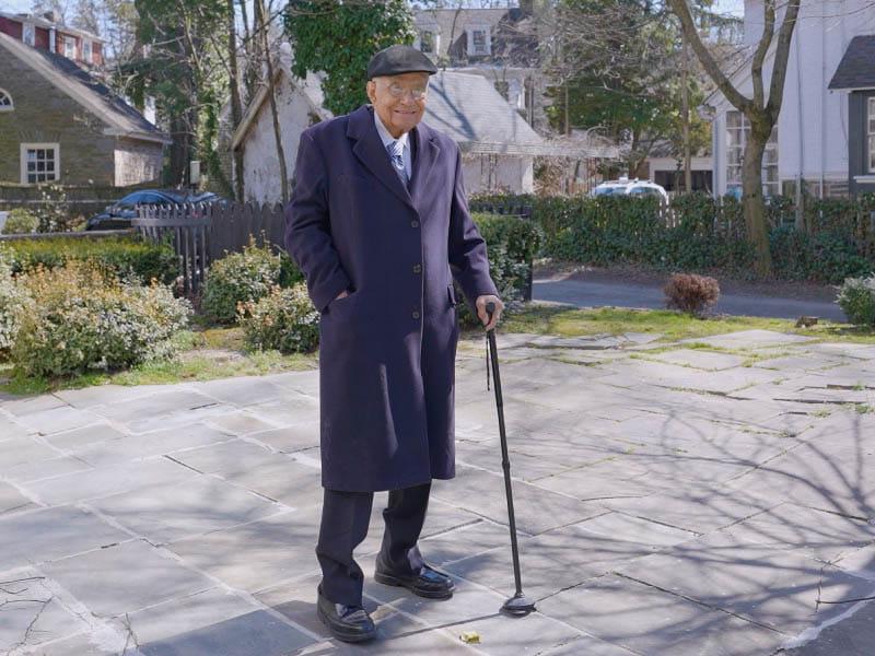 Dr. Edward Cooper outside his home in Philadelphia. (Photo by Mirar Media Group for the American Heart Association)